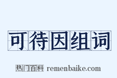 可待因组词是什么意思的图片